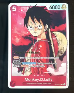 #2 2022 One Piece Straw Hat Crew Super Pre-Release #ST01-012 Monkey D. Luffy - Image 1