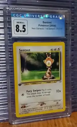 Sentret 71/111 1st Edition CGC 8.5 Neo Genesis Graded Pokemon Card NM/Mint+ Slab - Image 3