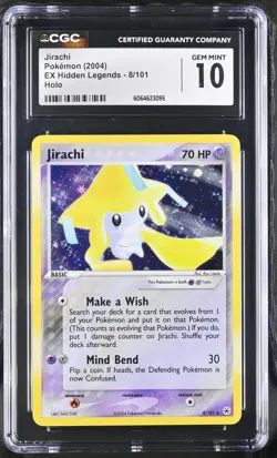 CGC 10 MINT Jirachi 2004 EX Hidden Legends 8/101 Holo Pokemon Card - Image 1