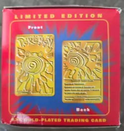 POKEMON POLIWHIRL 23K Gold Plated Trading Card with SEALED POKEBALL & RED BOX - Image 4