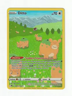 Pokemon TCG Ditto Crown Zenith Galarian Gallery Holo Ultra Rare Card GG22/GG70 - Image 1