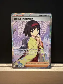 Pokemon TCG Erika's Invitation Scarlet & Violet Holo Ultra Rare Card 196/165 - Image 1