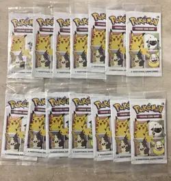 Lot of 14 25th Anniversary Pokemon Trading Cards Cereal 3 Card Booster Packs - Image 1