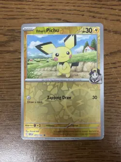 Pokemon TCG Ethan's Pichu Reverse Holo Card 071/182 Sv10: Destined Rivals - Image 1