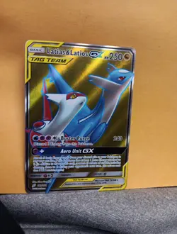 LATIAS & LATIOS GX TAG TEAM FULL ART 169/181 (NM) Pokemon Card 2019 Fast Shippin - Image 2