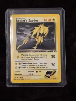 Pokemon TCG Rockets Zapdos Holo Card 15/132 Gym Challenge NM - Image 1