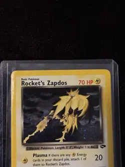 Pokemon TCG Rockets Zapdos Holo Card 15/132 Gym Challenge NM - Image 2