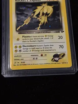 Pokemon TCG Rockets Zapdos Holo Card 15/132 Gym Challenge NM - Image 3