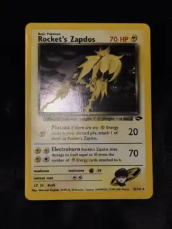 Pokemon TCG Rockets Zapdos Holo Card 15/132 Gym Challenge NM - Image 4