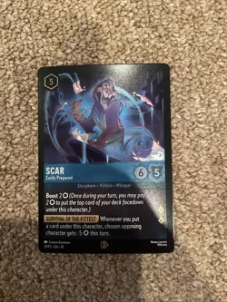 Lorcana - Scar Eerily Prepared Promo Card - Whispers In The Well - - Image 1