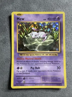 Mew 53/108 XY Evolutions Holo Foil Rare Pokemon Card - Image 1
