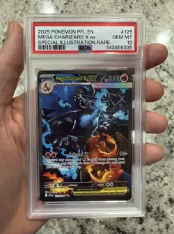 PSA 10 Mega Charizard X EX Phantasmal Flames ENGLISH 2025 Pokemon Card 125 GEM - Image 1