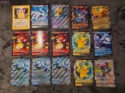 Pokemon Cards TCG Lot of 12 Jumbo Cards! (Charizard Lugia Pikachu Blastoise) - Image 1