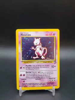 Mewtwo 10/130 Holo Base Set 2 LP Pokemon Card - Image 1