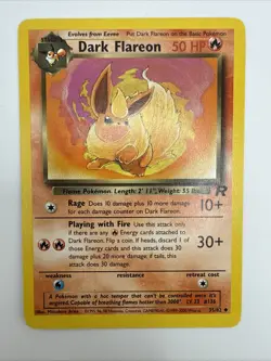 Dark Flareon 35/82 Team Rocket Regular Uncommon Vintage Pokemon Card - Image 3