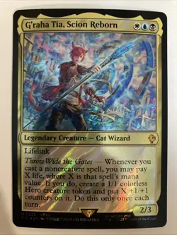 G'raha Tia, Scion Reborn (Surge Foil) 0222 (NM) Final Fantasy FIC Magic MTG - Image 1