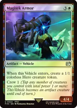 NM Foil Magitek Armor, MTG, Final Fantasy, Magic the Gathering, 24 - Image 1