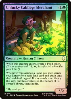 Unlucky Cabbage Merchant (0201) FOIL Magic the Gathering MTG Avatar TLA NM-M - Image 1