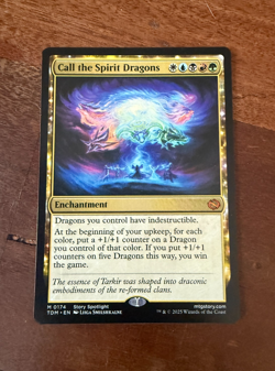 MTG Tarkir: Dragonstorm Call the Spirit Dragons 0174 NM Mythic Magic - Image 1