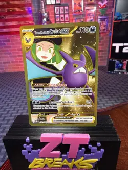 Pokemon Destined Rivals Team Rocket’s Crobat ex 242/182 Gold Hyper Rare NM - Image 1