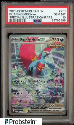 2023 Pokemon PAR EN Special Illustration Rare #251 Roaring Moon ex PSA 10 #1 - Image 1