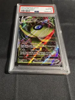2021 POKEMON SWORD & SHIELD CHILLING REIGN #008 FULL ART/CELEBI VMAX PSA 10 - Image 2