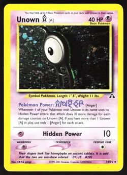 2001 NEO - GENESIS HOLO UNOWN A #14/75 - Image 1
