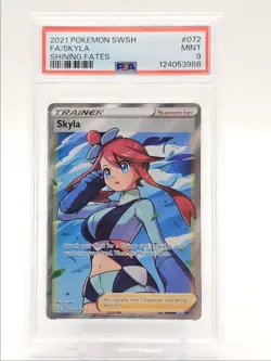 SKYLA 2021 POKEMON SWSH SHINING FATES RARE A 072/072 PSA 9 Q0004 - Image 1