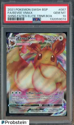 2021 Pokemon SWSH BSP Shining Fates ETB #087 FA Eevee VMAX PSA 10 - Image 1