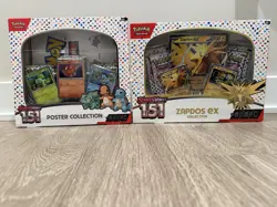 Pokemon 151 LOT Scarlet & Violet 151 Zapdos EX Box + 151 Poster Collection Box - Image 1