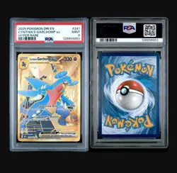 Cynthia's Garchomp EX 241/182 Destined Rivals Secret Rare Gold PSA 9 Pokemon - Image 3