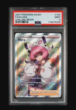 KLARA 194/198 FULL ART CHILLING REIGN POKEMON 2021 FA PSA 9 MINT 😍 - Image 1