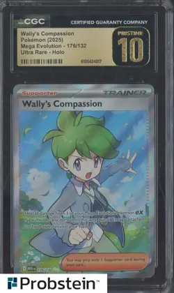 2025 Pokemon Mega Evoltution #176/132 Wally's Compassion Holo CGC 10 PRISTINE - Image 1