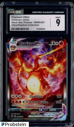 2022 Pokemon BSP SWSH261 SWSH Ultra Premium Coll #261 Charizard Vmax CGC 9 - Image 1