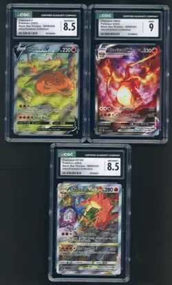 2022 Pokemon BSP SWSH 260 261 262 SWSH Ultra Premium Charizard CGC 8.5-9 Set - 3 - Image 1