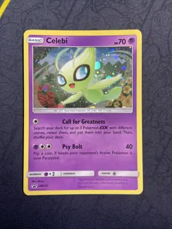 Pokemon TCG Sun & Moon Promos "Celebi" SM224 Cosmos HOLO RARE NM - Image 1