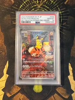 Pokemon Japanese Detective Pikachu 098/SV-P PSA 10 - Image 3