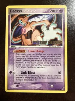 Deoxys 16/107 Pokemon TCG Destiny Deoxys Stamped Promo DMG - Image 1
