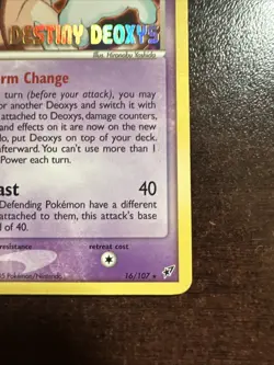 Deoxys 16/107 Pokemon TCG Destiny Deoxys Stamped Promo DMG - Image 4