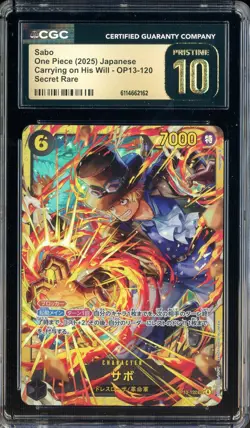 2025 Pokemon Japanese OP13 Secret Rare #120 Sabo CGC 10 PRISTINE - Image 1