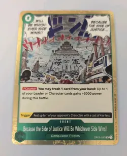 Because the Side of Justice Will Be Whichever Side Wins!! OP05-037 R - One Piece - Image 1