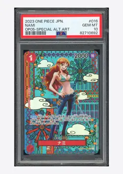 One Piece PSA 10 Nami SP Alternate Art 2023 OP01-016 OP05 Japanese - Image 1