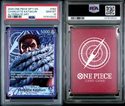 2025 ONE PIECE OP11 CHARLOTTE KATAKURI ALTERNATE ART LEADER #062 PSA 10 - Image 3