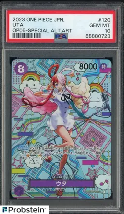 2023 One Piece JPN OP05-Special Alt Art #120 Uta PSA 10 GEM MINT - Image 1