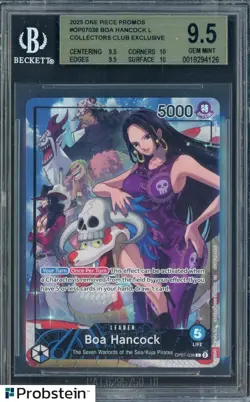 2025 One Piece Promos OP07038 Boa Hancock Collector Club Exclusive BGS 9.5 - Image 1