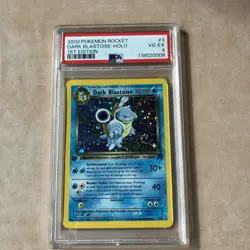 1999-2000 Pokemon TCG Dark Blastoise Holo Rare Card 1st Edition 3/82 Grade PSA 4 - Image 1