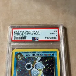 1999-2000 Pokemon TCG Dark Blastoise Holo Rare Card 1st Edition 3/82 Grade PSA 4 - Image 2