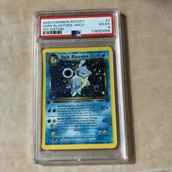 1999-2000 Pokemon TCG Dark Blastoise Holo Rare Card 1st Edition 3/82 Grade PSA 4 - Image 4