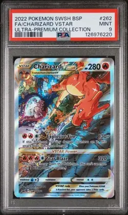 PSA 9 Charizard VSTAR Holo SWSH262 Promo Ultra-Premium Collection Pokemon Card - Image 1