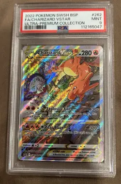 Pokemon TCG Charizard VSTAR SWSH262 Ultra Premium Collection Promo Card PSA 9 - Image 1